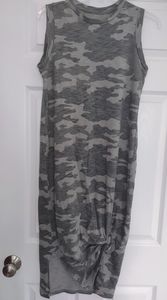 Universal thread camo midi dress